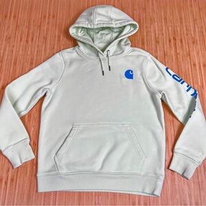 Light green carhartt hoodie size small